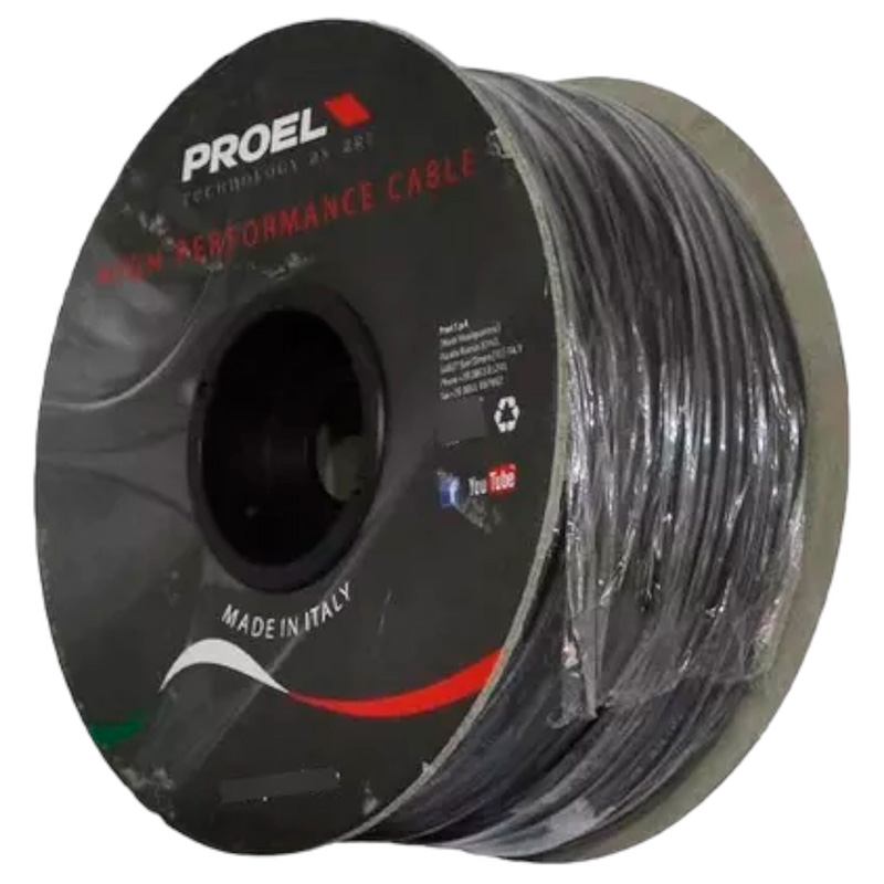 Cable Proel Para Microfono Negro Por Metro