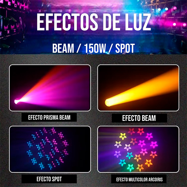 LUZ LED CABEZA MOVIL PRY MH-150BM 150W