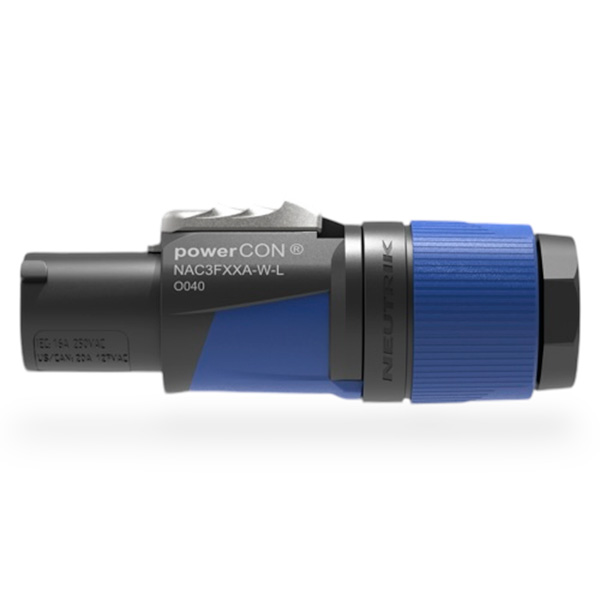 NEUTRIK MACHO POWERCON AZUL ORIGINAL NAC3FXXA-W-L