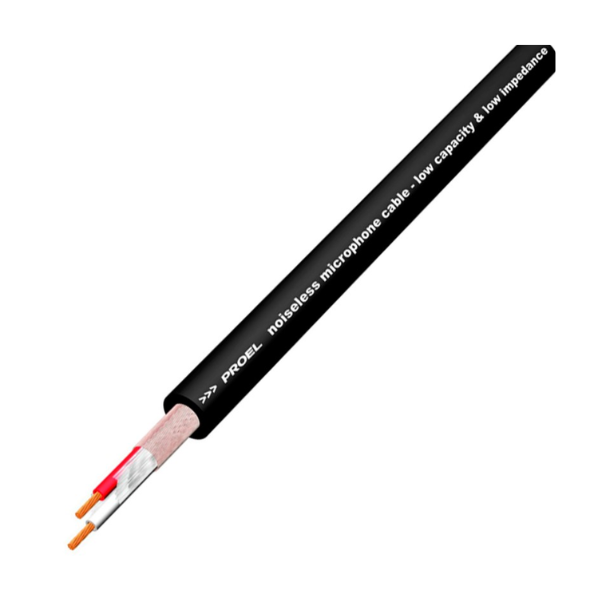 CABLE DE SEÑAL PROEL ESTEREO DELGADO NEGRO HPC210BK X METRO
