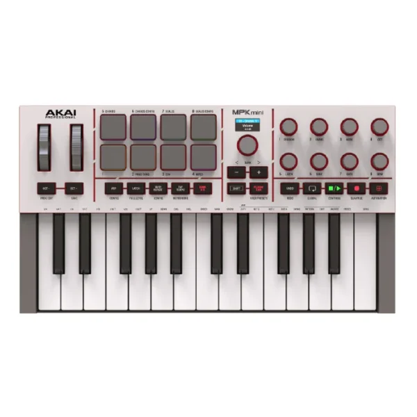 Controlador Midi Akai Mpkmini4w Gris