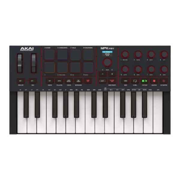 CONTROLADOR MIDI AKAI MPK MINI MK4 NEGRO
