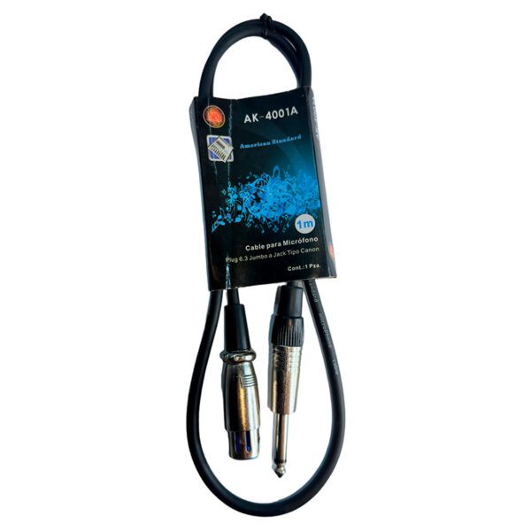 Cable Canon Hembra Plug 1/4 Audioking Ak-4001A