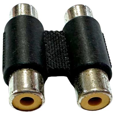 Convertidor De 2 Rca A 2 Rca Union Rca Plastica Doble Dj-192