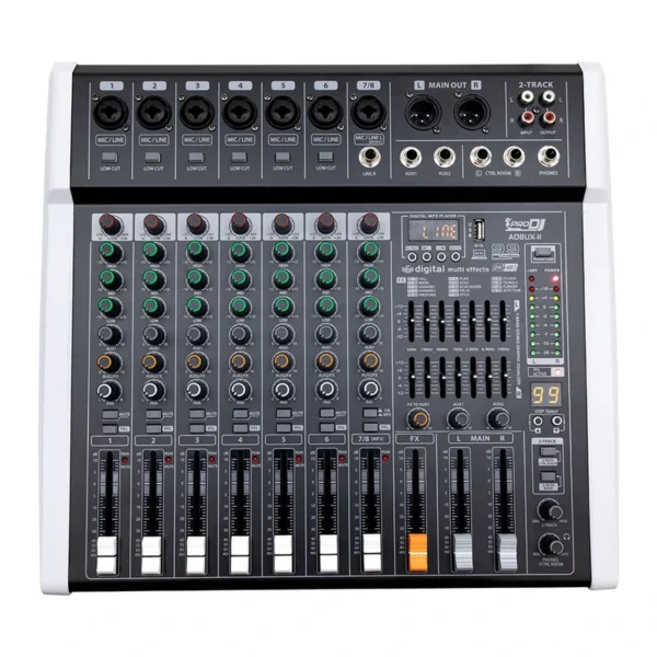 Consola PRO DJ AD8UX-II 8 Canales