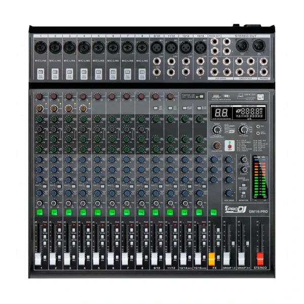 Consola PRO DJ GM16-PRO 16 Canales