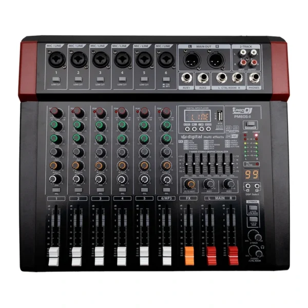 Consola PRO DJ PM60S-II 6 Canales Análoga Bluetooth