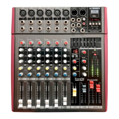Consola PRO DJ PS-612USB 6 Canales USB