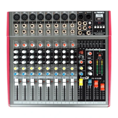 Consola PRO DJ PS-812USB 8 Canales USB