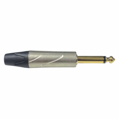 Plug 1/4 PRY Monofonico Gris Punta Dorada Pr350G