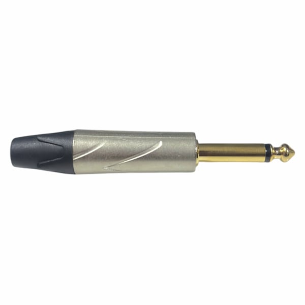 Plug 1/4 PRY Monofonico Gris Punta Dorada Pr350G