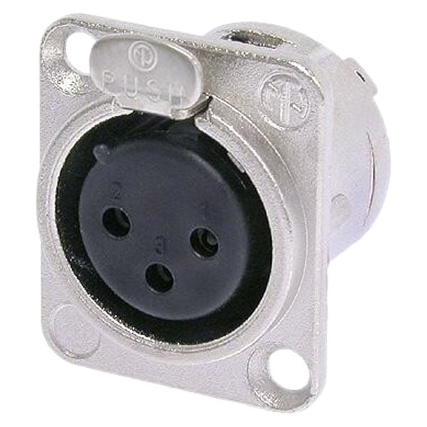 Canon Base Para Chasis Hembra Neutrik Nc3Fd-L-1 Xlr Plateado Original