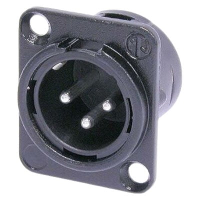 Canon Base Para Chasis Macho Neutrik Nc3Md-L-Bag-1 Xlr Negro Original