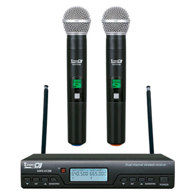 Micrófono PRO DJ Inalambrico UHV-412M