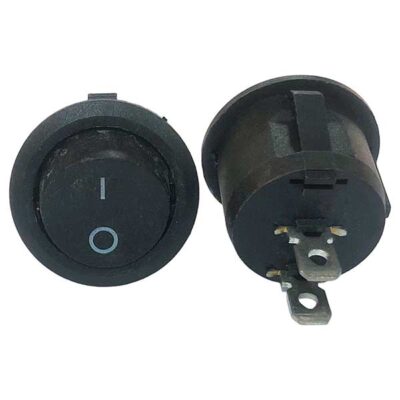 Swiche Negro 2 Posiciones 2 Pines Redondo Sw-004R