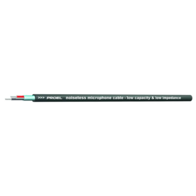 Cable De Señal Proel Estereo Delgado Negro Hpc80 X Metro