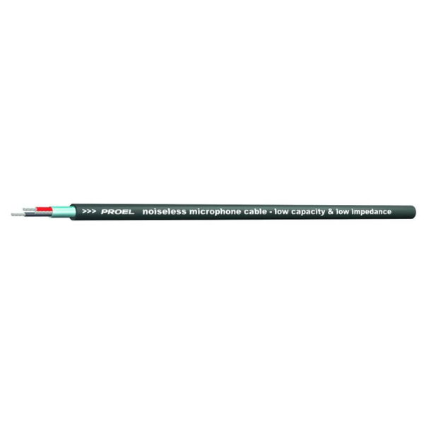 Cable De Señal Proel Estereo Delgado Negro Hpc80 X Metro
