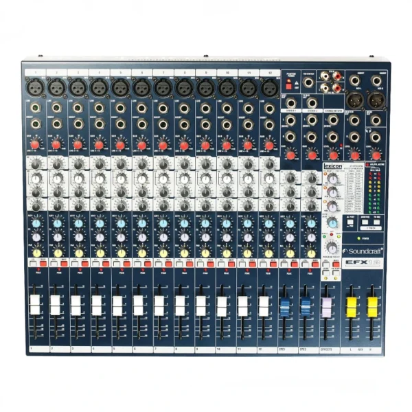 Consola mezcladora Soundcraft EFX12 de 12 canales con 32 efectos Lexicon y entradas XLR jack RCA