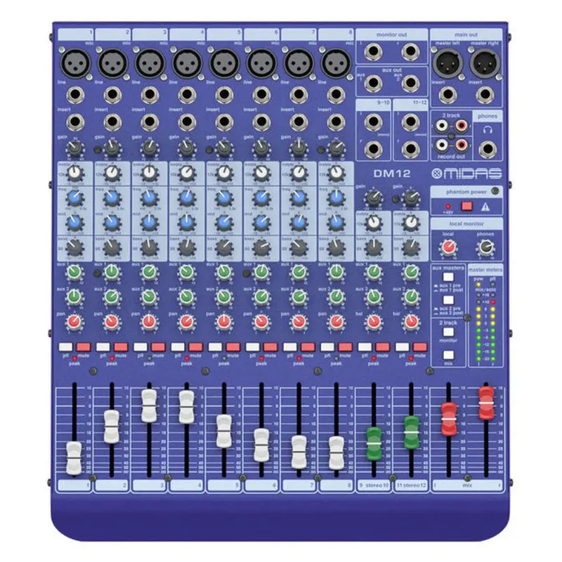 Consola Midas DM12 - vista cenital