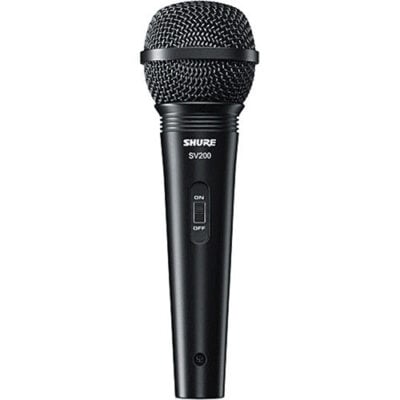 Micrófono Dinámico Shure SV200 Cardioide con Cable XLR y Switch