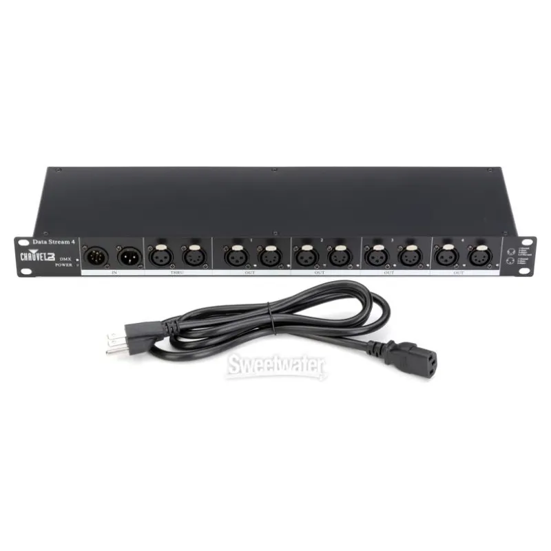 Splitter DMX Chauvet Data Stream 4 en rack de 19 pulgadas