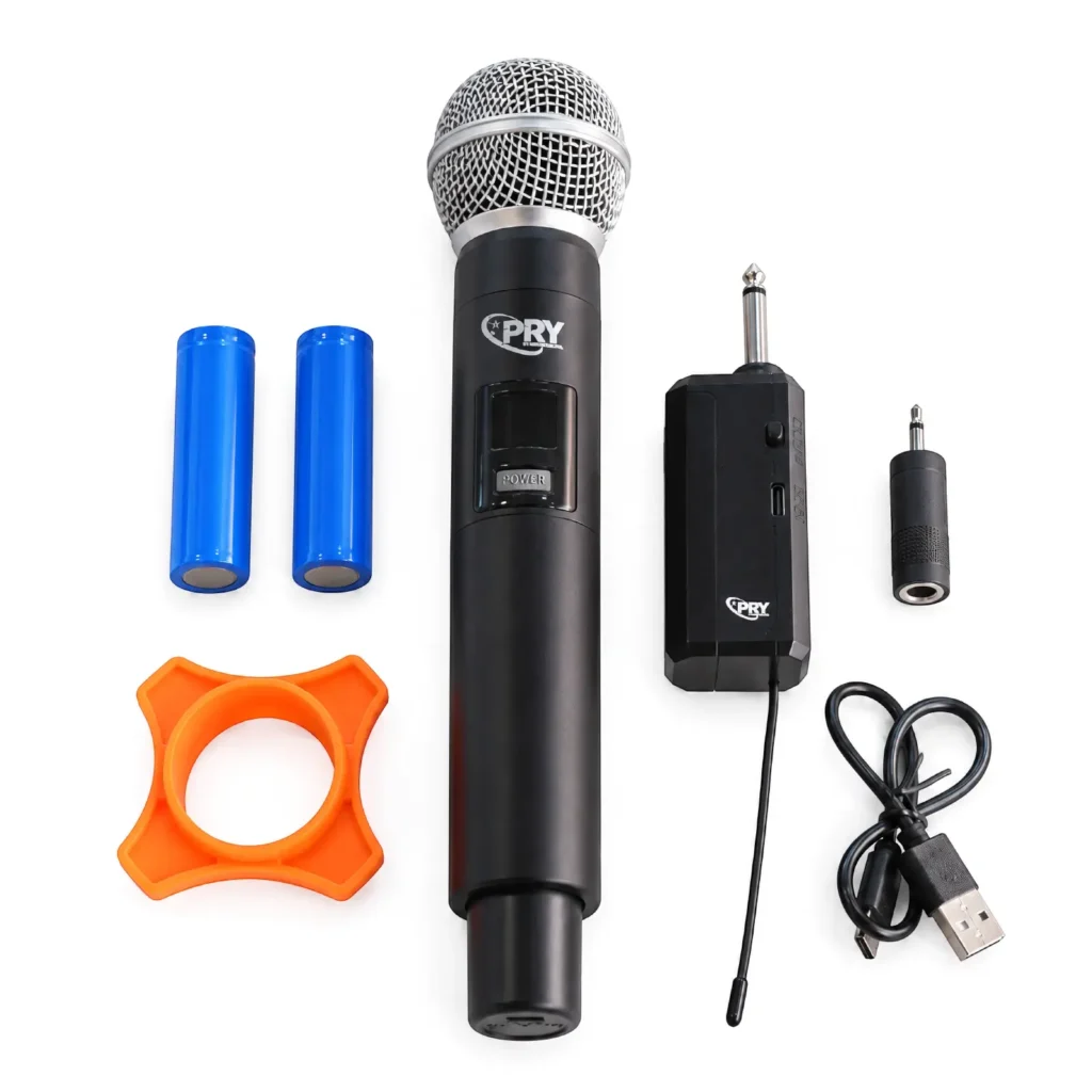 PRY-100C Micrófono Inalámbrico Doble Profesional UHF 50 m