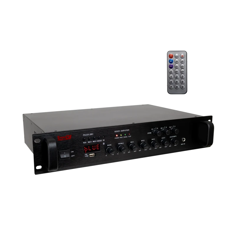 Amplificador Pro Dj PA220-3BC Multizona 3 Zonas con Bluetooth