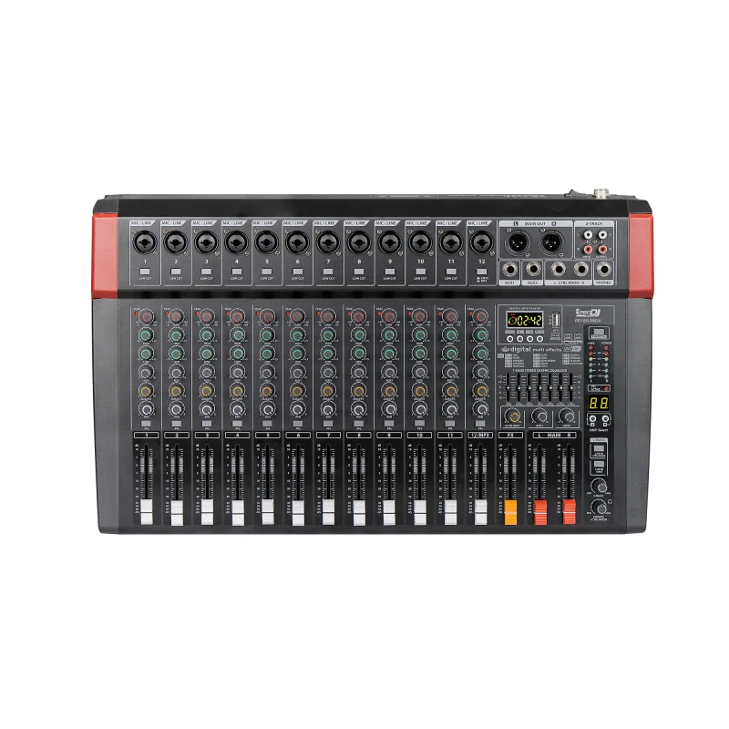 Consola Pro Dj PM120S-II 12 Canales con Efectos DSP y USB/Bluetooth