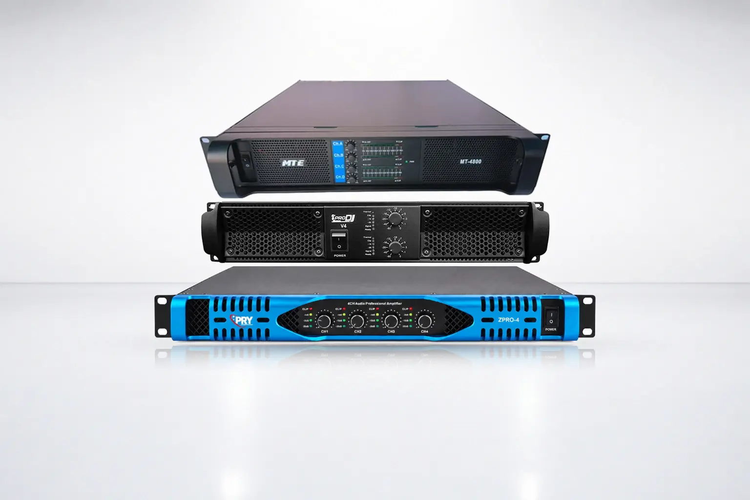 Amplificador: Amplificador PRO DJ V4, Amplificador Digital PRY ZPRO-4 4 Canales, Amplificador MTE 4800
