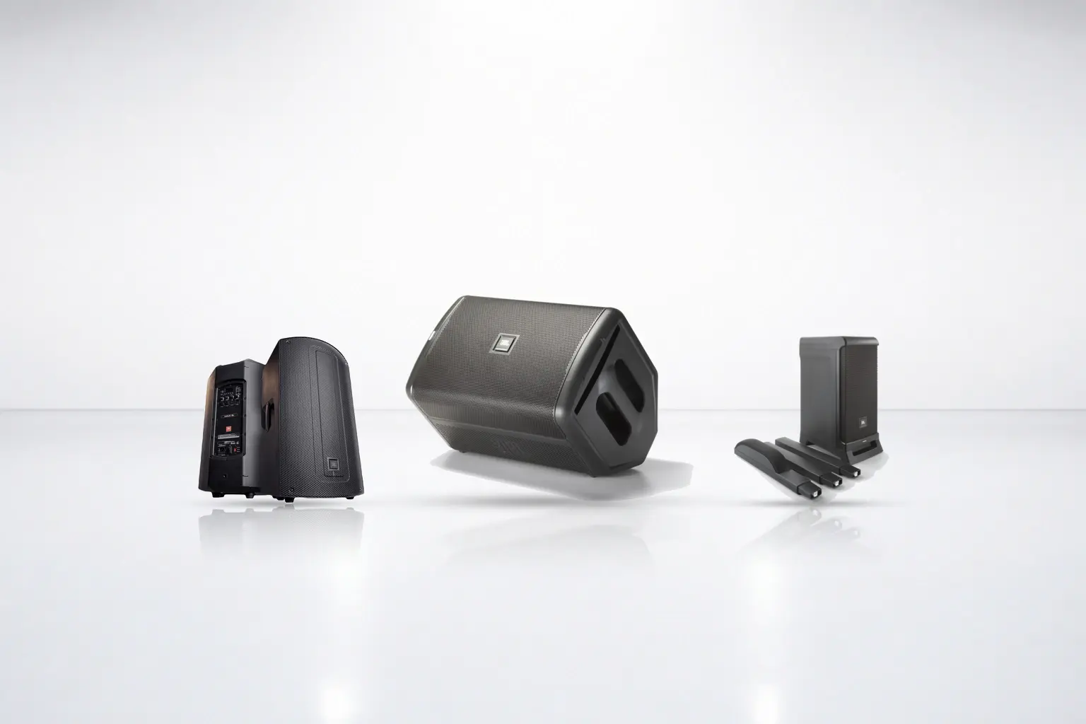 Cabina activa: Cabina activa JBL MAX 15, cabina activa JBL EON ONE Compact con batería, Sistema de sonido JBL IRX ONE de columna Bluetooth