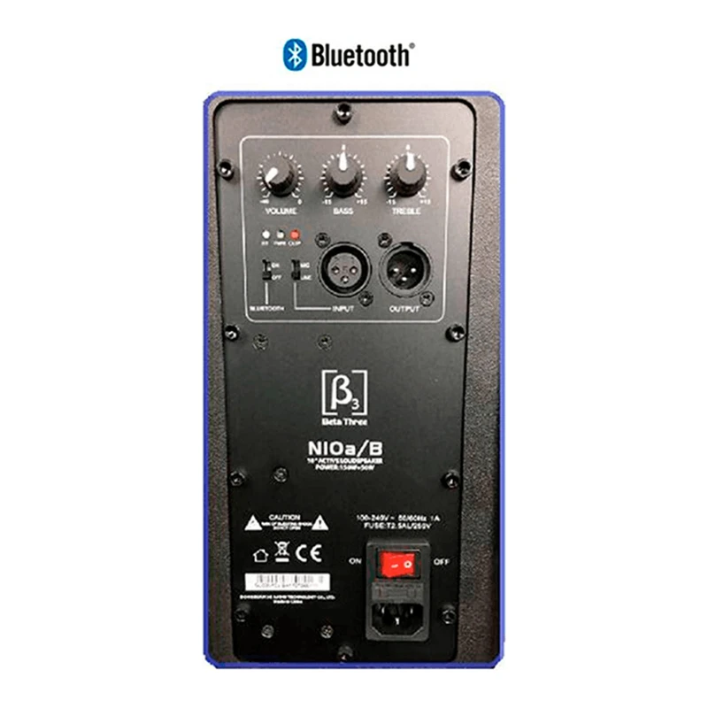 Beta Three N10A/B cabina activa 10 pulgadas - panel trasero