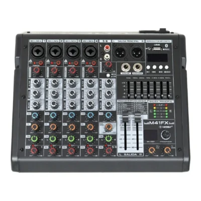 Consola Analógica Yamaki M41FX 4 Canales con Efectos, USB y Bluetooth