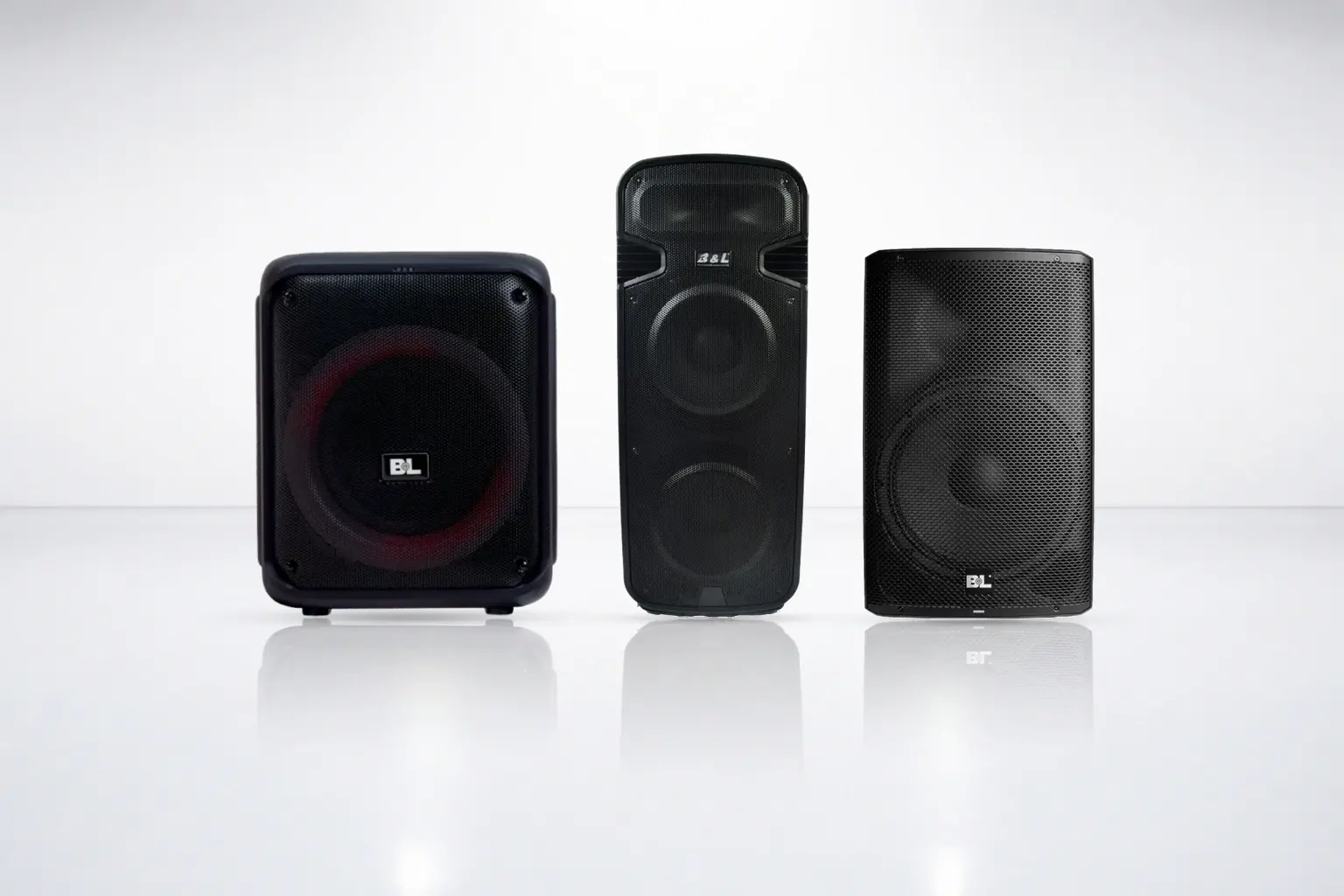 Cabina activa: Cabina B&L Recargable BL-1008LED, Cabina B&L BL-21215AUS, Cabina Activa B&L BL-7715DSP 15 500W con DSP y Bluetooth