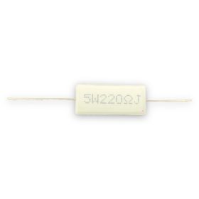 Resistencia cerámica de 5 vatios y 220 ohmios
