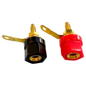 Conector banana hembra grande BN-4531 disponible en negro o rojo