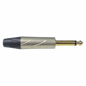 Plug 1/4 PRY Monofonico Gris Punta Dorada Pr350G