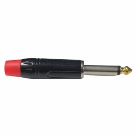Plug 1/4 PRY Monofonico Negro Rojo Punta Dorada Pr-2401