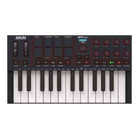 Controlador MIDI Akai MPK Mini MK4 negro de 25 teclas con pantalla