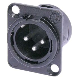 Canon Base Para Chasis Macho Neutrik Nc3Md-L-Bag-1 Xlr Negro Original
